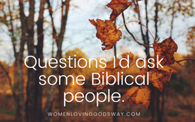 Burning questions for Biblical Characters